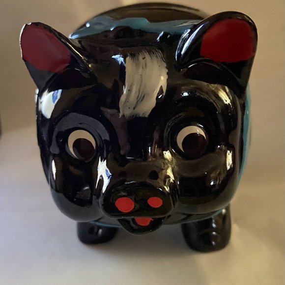 RELCO CREATION PIGGY BANK Made in Japan Mini brown redware ceramic - Picture 6 of 7